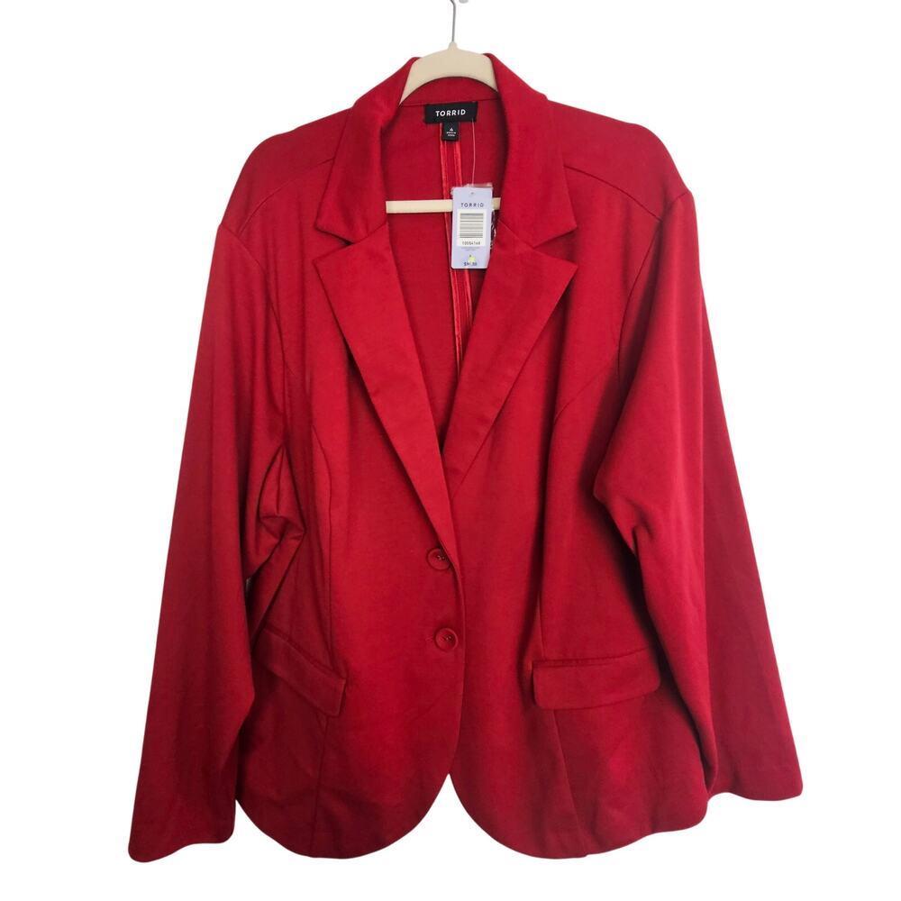 Torrid Womens Ponte Blazer Plus Size 4X Career Corp Office Siren Boss Babe Work